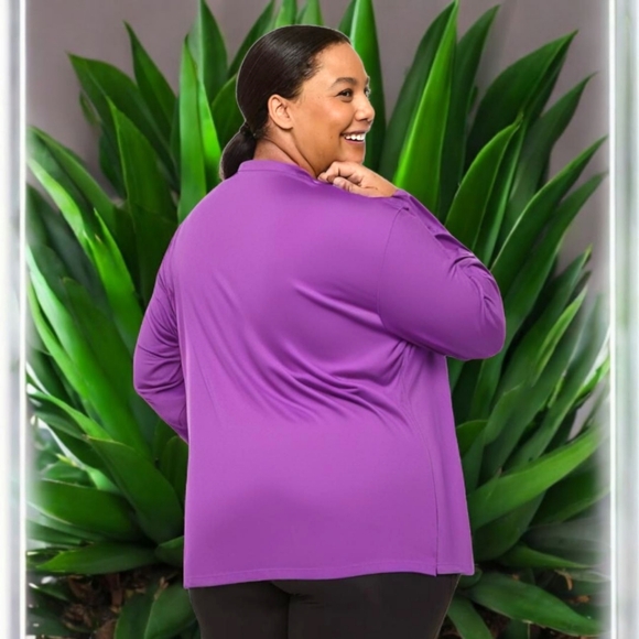 Just My Size 4X Active Long Sleeve Shirt Protects from UV Rays - Picture 2 of 4